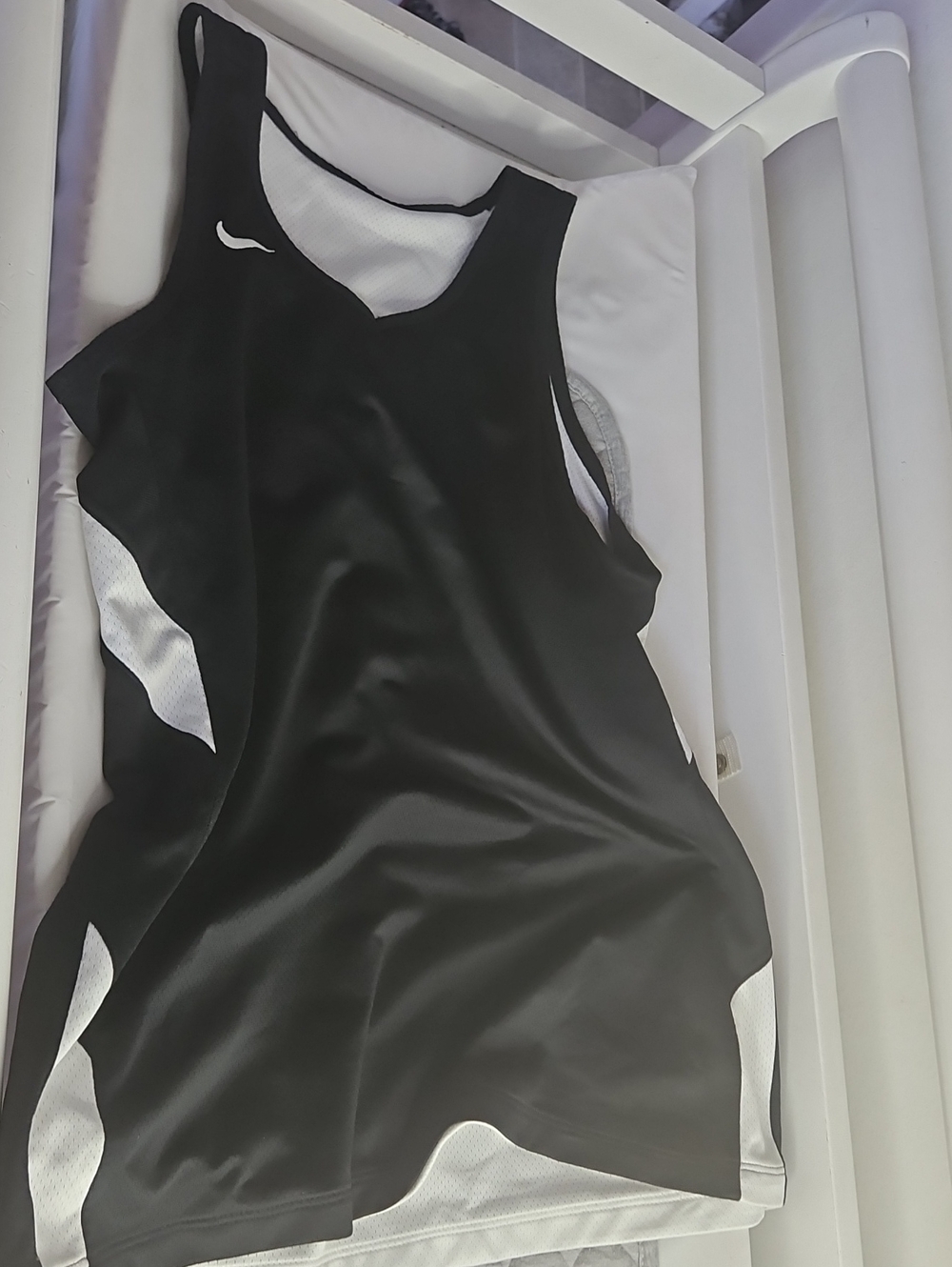 Nike Black and White Women's Athletic Tank Jersey